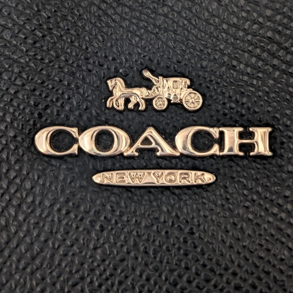 Coach City Zip Tote Black Leather Bag - Picture 13 of 15